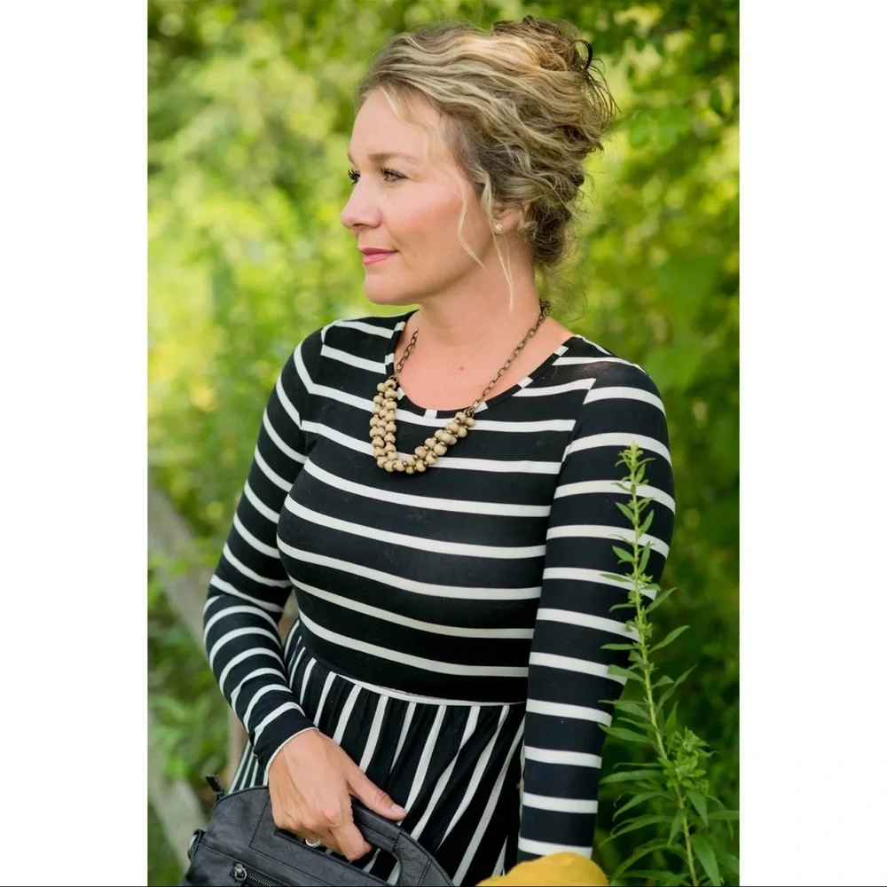 Brand New | Striped Midi Dress - Picture 8 of 16